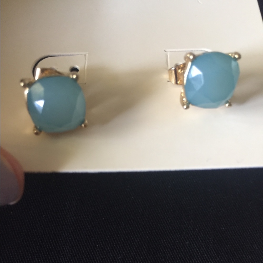 Colored Gem like Studs in Nickel Free Setting-NWOT